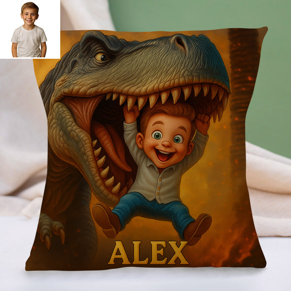 Custom Animal Cartoon Pillow for Kids Custom Name&Photo Cartoon Pillow for Boys Girls Decorative Throw Pillows