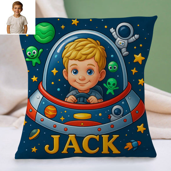 Custom Prince Princess Cartoon Pillow for Kids Custom Name&Photo Cartoon Pillow for Boys Girls Decorative Throw Pillows