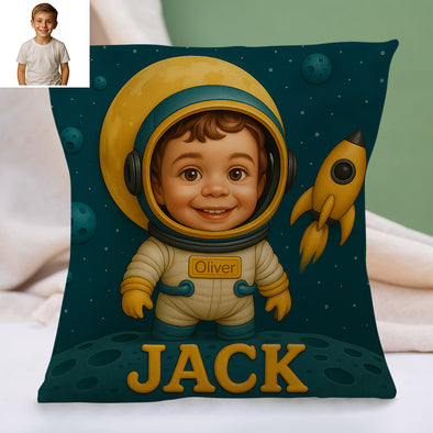 Custom Prince Princess Cartoon Pillow for Kids Custom Name&Photo Cartoon Pillow for Boys Girls Decorative Throw Pillows