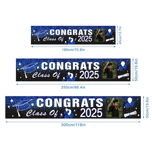 Custom Graduation Banner Congratulations Photo Banner 2025 Grad Fence Banner Graduation Announcement
