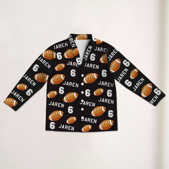 Custom Rugby Football Pajamas with Name and Number Custom Football Pajama Pants Gift For Football Player
