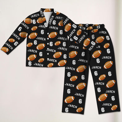 Custom Rugby Football Pajamas with Name and Number Custom Football Pajama Pants Gift For Football Player