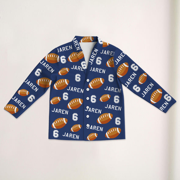 Custom Rugby Football Pajamas with Name and Number Custom Football Pajama Pants Gift For Football Player