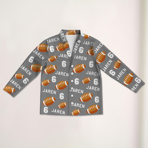 Custom Rugby Football Pajamas with Name and Number Custom Football Pajama Pants Gift For Football Player
