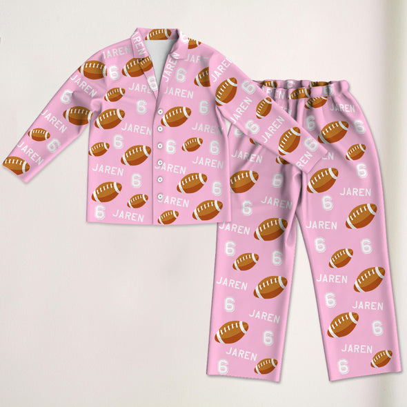Custom Rugby Football Pajamas with Name and Number Custom Football Pajama Pants Gift For Football Player