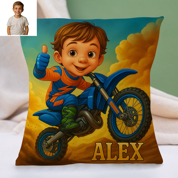 Custom Player Fans Cartoon Pillow for Kids Custom Name&Photo Cartoon Pillow for Boys Girls Decorative Throw Pillows