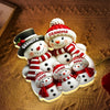 Custom Family Snowman Light Box 3D Effect Cute Snowman Personalized Light Box Christmas Decor For Family