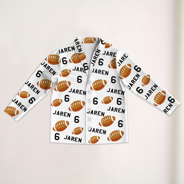 Custom Rugby Football Pajamas with Name and Number Custom Football Pajama Pants Gift For Football Player