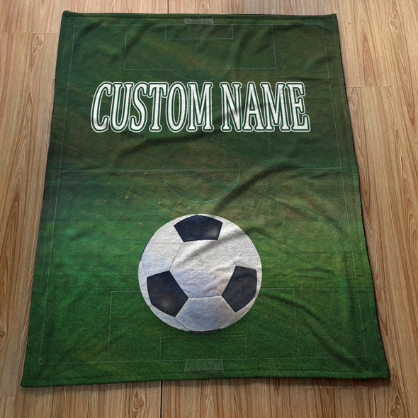 Personalized Soccer Blanket Gift for Soccer Lovers Sports Blanket Personalized Soccer Theme Gifts