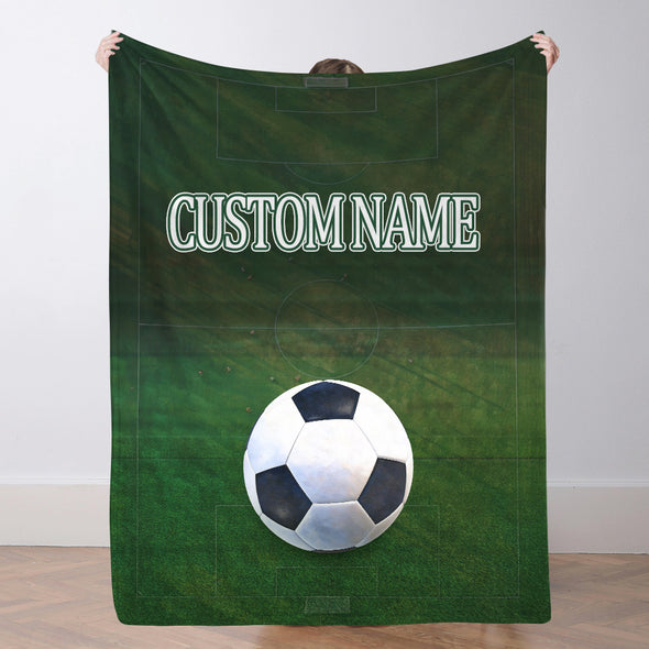 Personalized Soccer Blanket Gift for Soccer Lovers Sports Blanket Personalized Soccer Theme Gifts