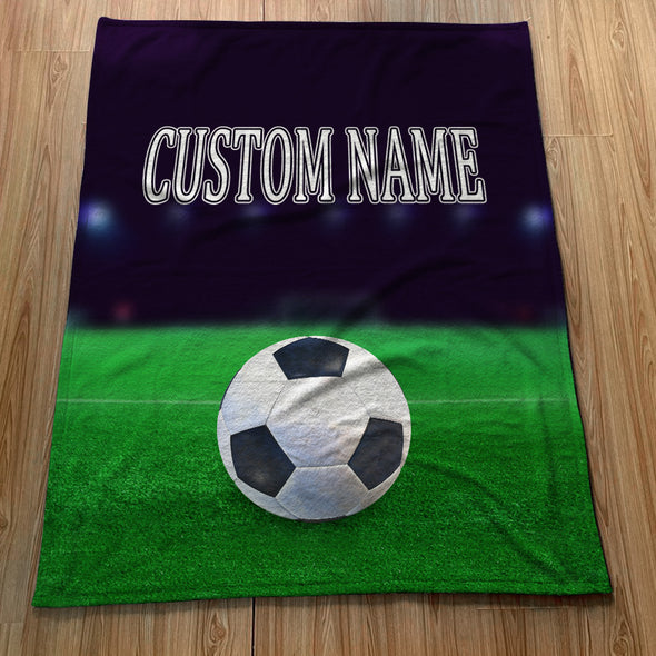 Personalized Soccer Blanket Gift for Soccer Lovers Sports Blanket Personalized Soccer Theme Gifts