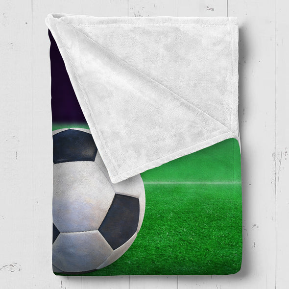 Personalized Soccer Blanket Gift for Soccer Lovers Sports Blanket Personalized Soccer Theme Gifts
