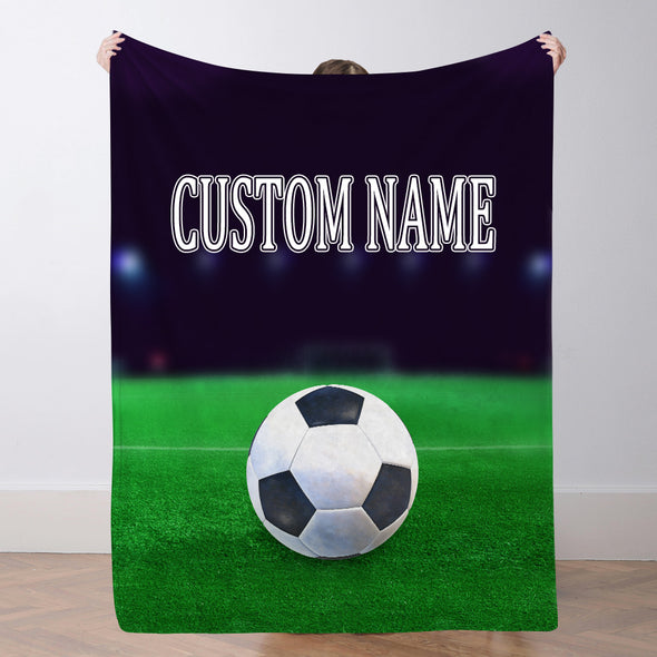Personalized Soccer Blanket Gift for Soccer Lovers Sports Blanket Personalized Soccer Theme Gifts