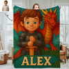 Custom Princess Prince Cartoon Photo Blankets for Kids Custom Photo&Name Blankets for Boys Girls Christmas Gift