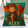 Custom Prince Princess Cartoon Pillow for Kids Custom Name&Photo Cartoon Pillow for Boys Girls Decorative Throw Pillows
