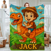 Custom Animal Cartoon Photo Blankets for Kids Custom Photo&Name Blankets for Boys Girls Christmas Gift