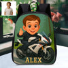 Custom Backpack for Boys Girls Custom Police Pilot Farmer Cartoon Photo Theme School Bag Children's Shoulder Backpack