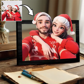 Custom Pixar Style Portrait Night Light Cartoon portrait photo frame lamp Christmas Gift