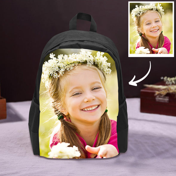 Personalized Backpack for Boys Girls with Photo Lunch Bag Custom Laptop Bag Custom School Bookbag Shoulder Backpack