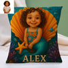 Custom Prince Princess Cartoon Pillow for Kids Custom Name&Photo Cartoon Pillow for Boys Girls Decorative Throw Pillows