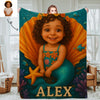 Custom Princess Prince Cartoon Photo Blankets for Kids Custom Photo&Name Blankets for Boys Girls Christmas Gift