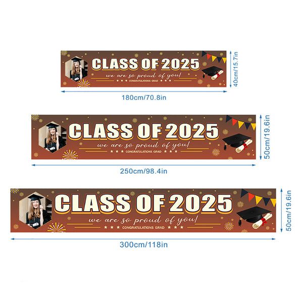 Custom Graduation Banner Congratulations Photo Banner 2025 Grad Fence Banner Graduation Announcement
