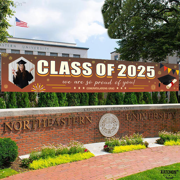 Custom Graduation Banner Congratulations Photo Banner 2025 Grad Fence Banner Graduation Announcement