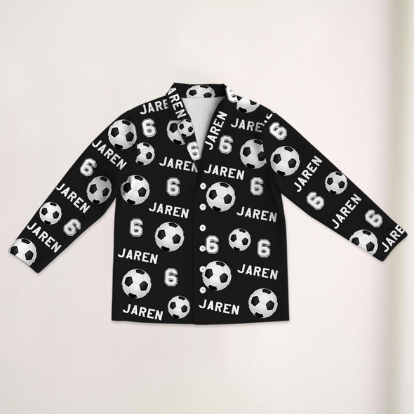 Personalized Soccer Pajama Pants with Name Custom Soccer Pajamas Sleepwear Soccer Player Christmas Gift