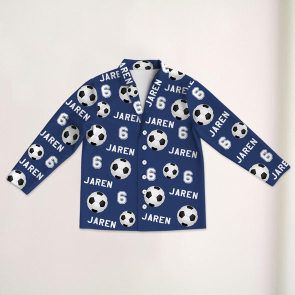 Custom Soccer Football Pajamas with Name and Number Custom Soccer Pajama Pants Gift For Soccer Player