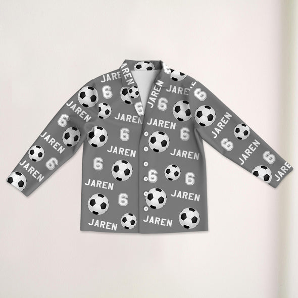 Custom Soccer Football Pajamas with Name and Number Custom Soccer Pajama Pants Gift For Soccer Player