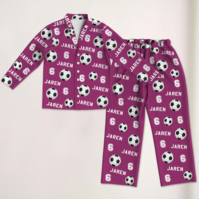 Personalized Soccer Pajama Pants with Name Custom Soccer Pajamas Sleepwear Soccer Player Christmas Gift