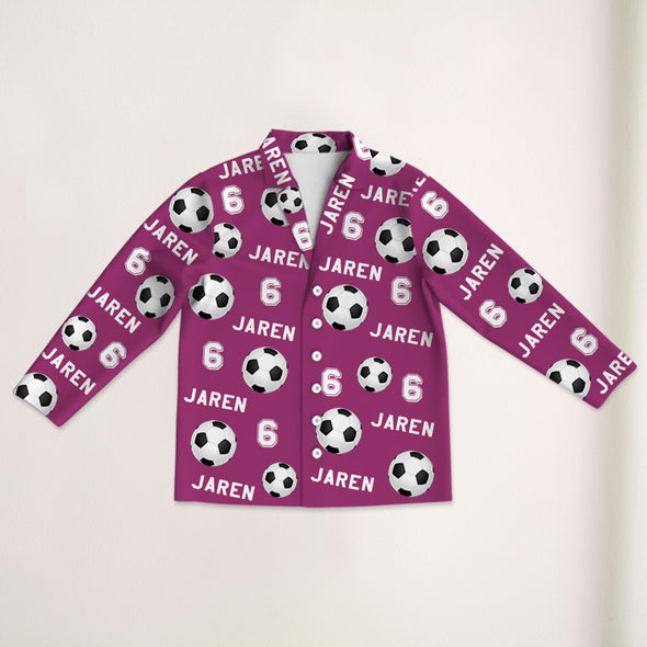 Personalized Soccer Pajama Pants with Name Custom Soccer Pajamas Sleepwear Soccer Player Christmas Gift