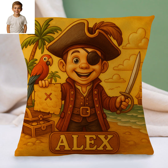 Custom Prince Princess Cartoon Pillow for Kids Custom Name&Photo Cartoon Pillow for Boys Girls Decorative Throw Pillows