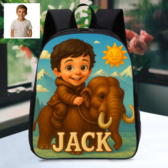 Personalized Backpack for Boys Girls Custom Animal Cartoon Photo Theme School Bag Children's Shoulder Backpack