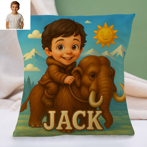 Custom Animal Cartoon Pillow for Kids Custom Name&Photo Cartoon Pillow for Boys Girls Decorative Throw Pillows