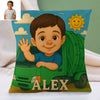Custom Police Pilot Farmer Cartoon Pillow for Kids Custom Name&Photo Cartoon Pillow for Boys Girls Decorative Throw Pillows