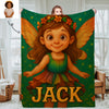 Custom Princess Prince Cartoon Photo Blankets for Kids Custom Photo&Name Blankets for Boys Girls Christmas Gift