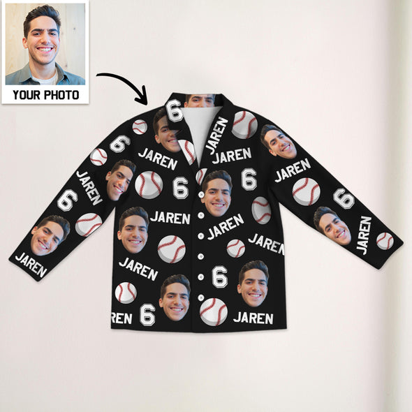 Custom Sports Pajama with Name Custom Soccer Football Pajamas Custom Basketball Baseball Pajamas Christmas Gift