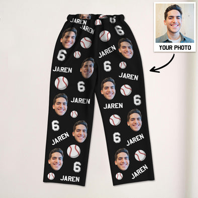 Custom Sports Pajama with Name Custom Soccer Football Pajamas Custom Basketball Baseball Pajamas Christmas Gift
