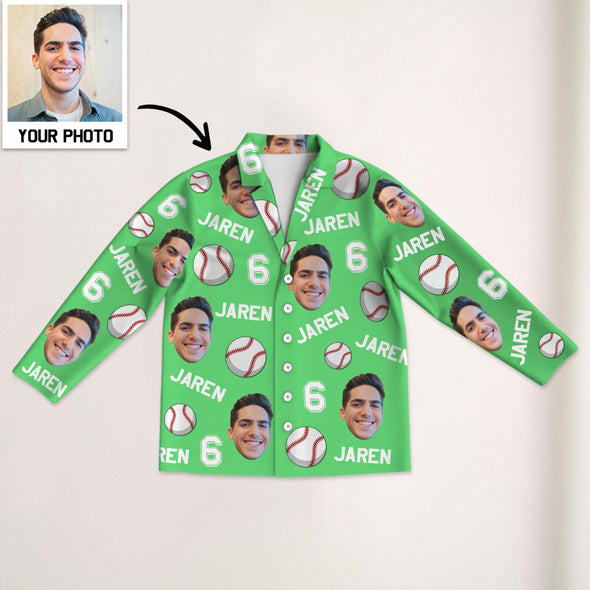 Custom Sports Pajama with Name Custom Soccer Football Pajamas Custom Basketball Baseball Pajamas Christmas Gift