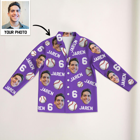 Custom Sports Pajama with Name Custom Soccer Football Pajamas Custom Basketball Baseball Pajamas Christmas Gift