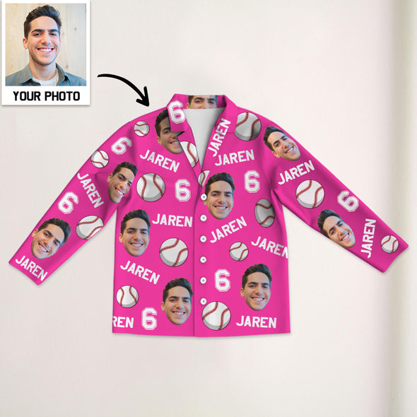 Custom Sports Pajama with Name Custom Soccer Football Pajamas Custom Basketball Baseball Pajamas Christmas Gift