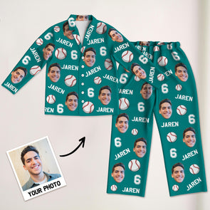 Custom Soccer Football Pajamas Custom Basketball Baseball Pajamas Custom Sports Pajamas Christmas Gift