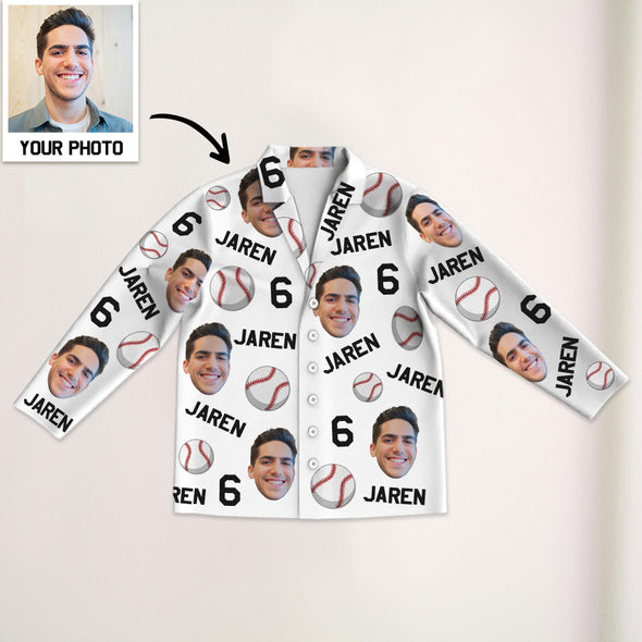Custom Sports Pajama with Name Custom Soccer Football Pajamas Custom Basketball Baseball Pajamas Christmas Gift