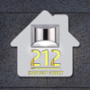 Custom Solar Light House Sign With Door Number Plaque Solar Address Sign Laser Cutting House Plate