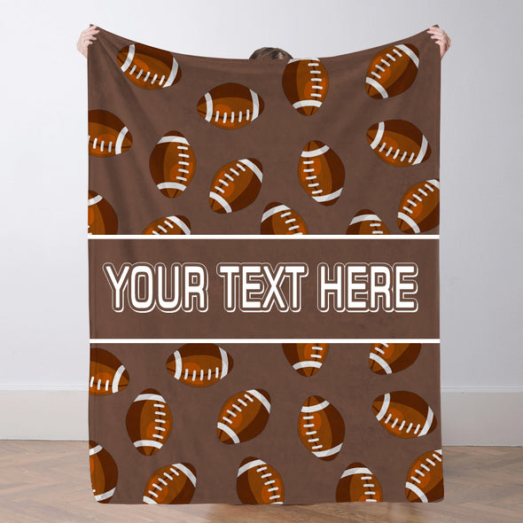 Personalized Football Blanket Sports Throw Blankets Custom Name Blanket Custom Football Team Gift Custom Football Gift