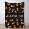 Personalized Football Blanket Sports Throw Blankets Custom Name Blanket Custom Football Team Gift Custom Football Gift