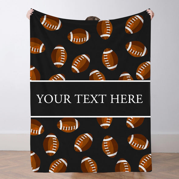 Personalized Football Blanket Sports Throw Blankets Custom Name Blanket Custom Football Team Gift Custom Football Gift