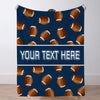 Personalized Football Blanket Sports Throw Blankets Custom Name Blanket Custom Football Team Gift Custom Football Gift