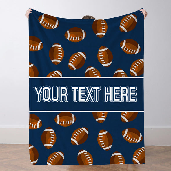 Personalized Football Blanket Sports Throw Blankets Custom Name Blanket Custom Football Team Gift Custom Football Gift
